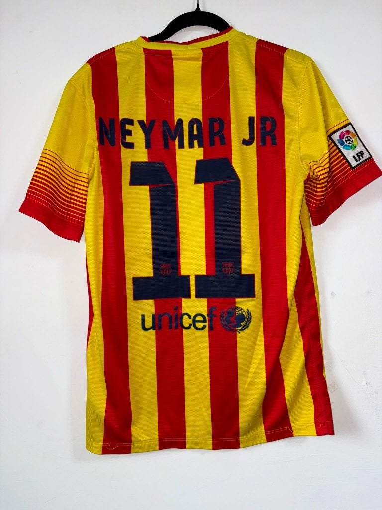 Origineel Barcelona 2013-14 Uit shirt - Neymar #11 - Maat S, Kleding | Heren, Overige kleuren, Nike, Ophalen of Verzenden, Zo goed als nieuw