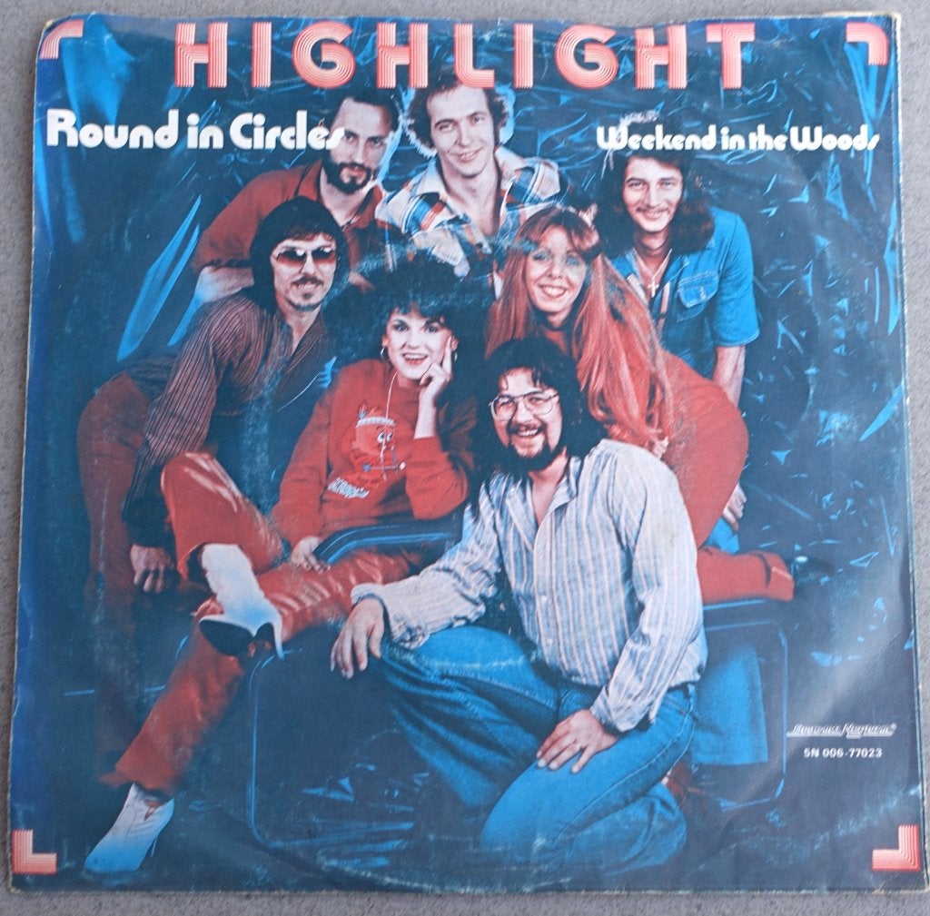 Highlight - Round in Circles / Weekend in the Woods (Vinyl), 7 inch, Zo goed als nieuw, Pop, Overige typen