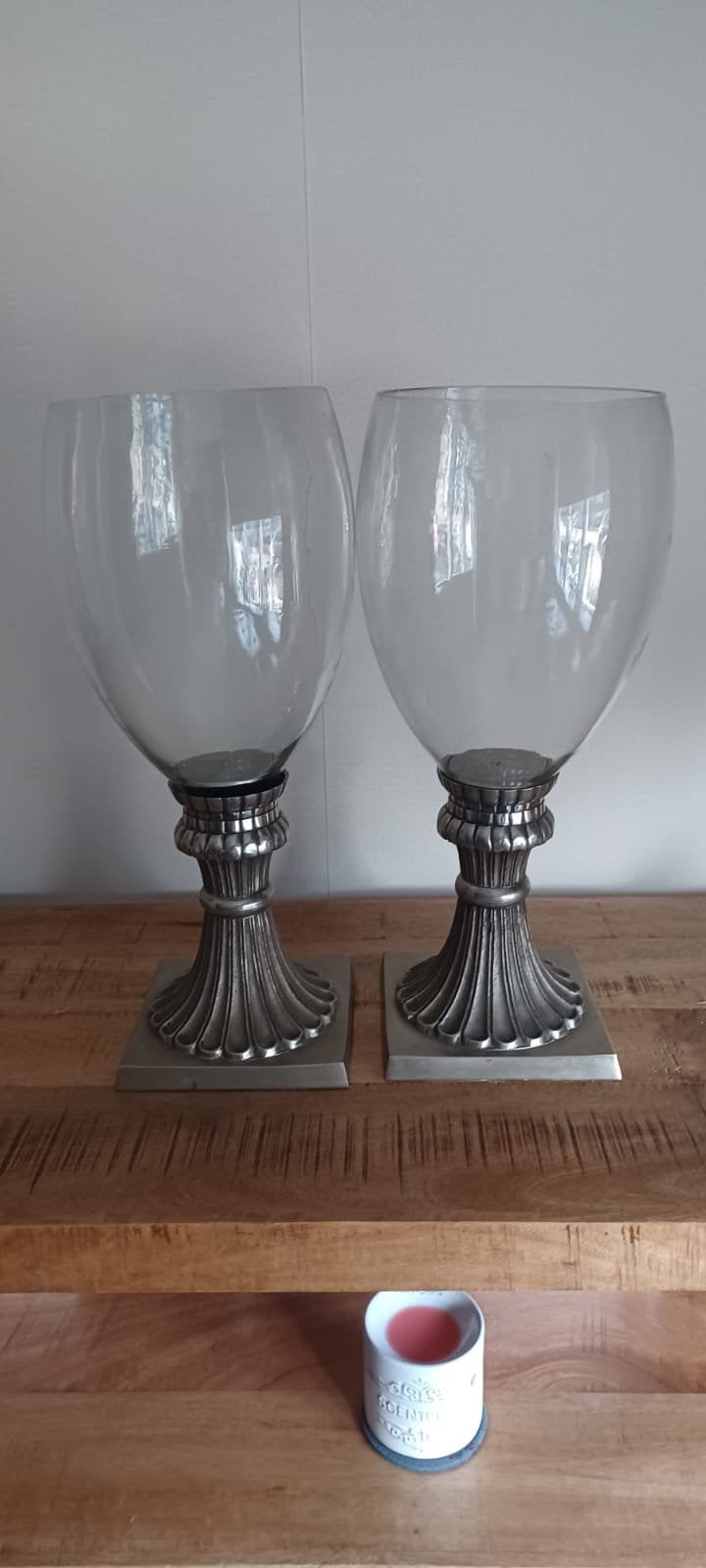 Mooie zware kadelaars of windlichten, Ophalen, Zo goed als nieuw, Overige materialen, Minder dan 25 cm