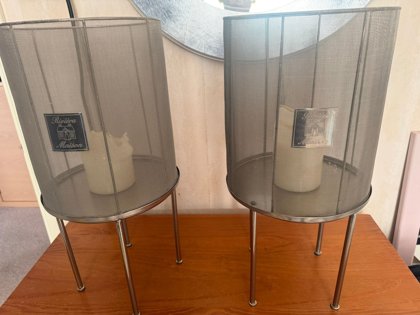 Riviera Maison lantaarns, 2 x, Huis en Inrichting, Woonaccessoires | Kandelaars en Kaarsen, Ophalen of Verzenden, Zo goed als nieuw