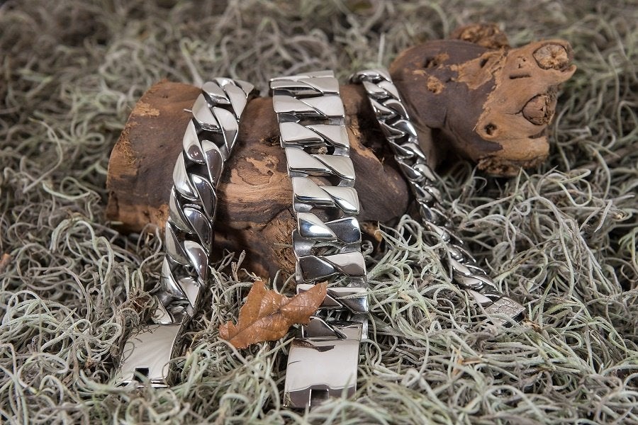 div rvs heren dames kettingen hangers armbanden en ringen., Verzenden, Nieuw, Zilver, Staal
