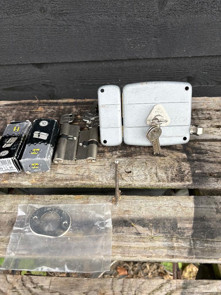 Te koop 3 sloten inclusief sleutels., Ophalen, Zo goed als nieuw, Chroom, Slot