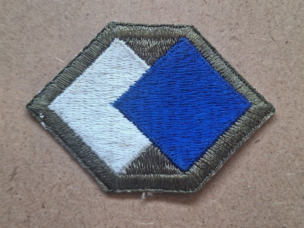 WWII US 96th Infantry Division patch, Verzenden, Amerika, Embleem of Badge