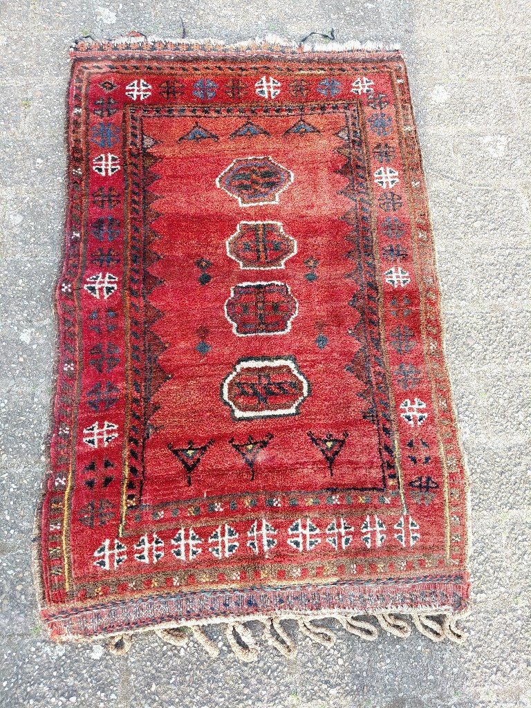 Oosters tapijt, Beloutch loper afmeting lxb = 92x60 cm., Antiek en Kunst, Antiek | Kleden en Textiel, Ophalen of Verzenden