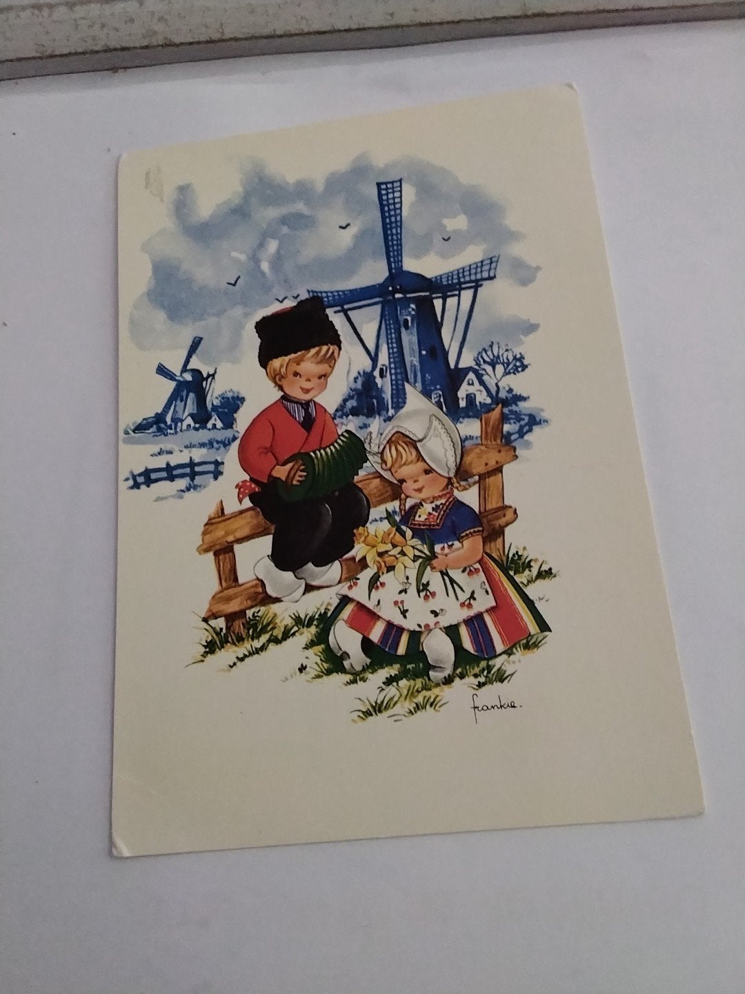 Vintage Ansichtkaart: BOERTJE EN BOERINNETJE  1987, Ophalen of Verzenden