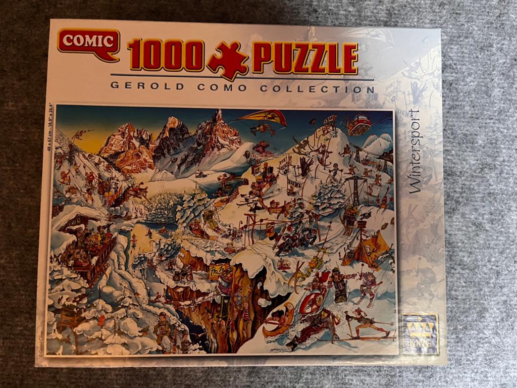 Puzzel King Comic Wintersport, Ophalen of Verzenden, 500 t/m 1500 stukjes, Zo goed als nieuw