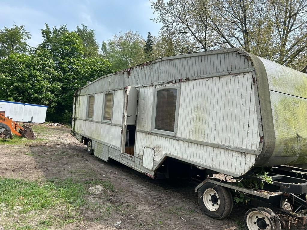 Grote opknap caravan, 4 asser, goede bieding, Amersfoort, Overige merken, Particulier, 2000 kg en meer, Tot en met 4