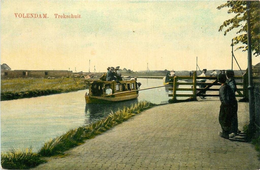 388-249-035 Volendam Trekschuit, Verzamelen, Verzenden, Voor 1920, Noord-Holland