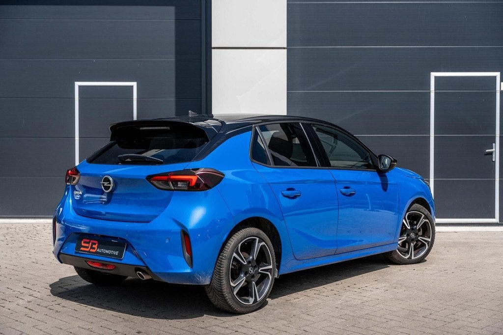 Opel Corsa 1.2 GS Line LED|Navi|Carplay|Camera|Dodehoek|VOL!, 1199 cc, 1133 kg, Blauw, Leder en Stof