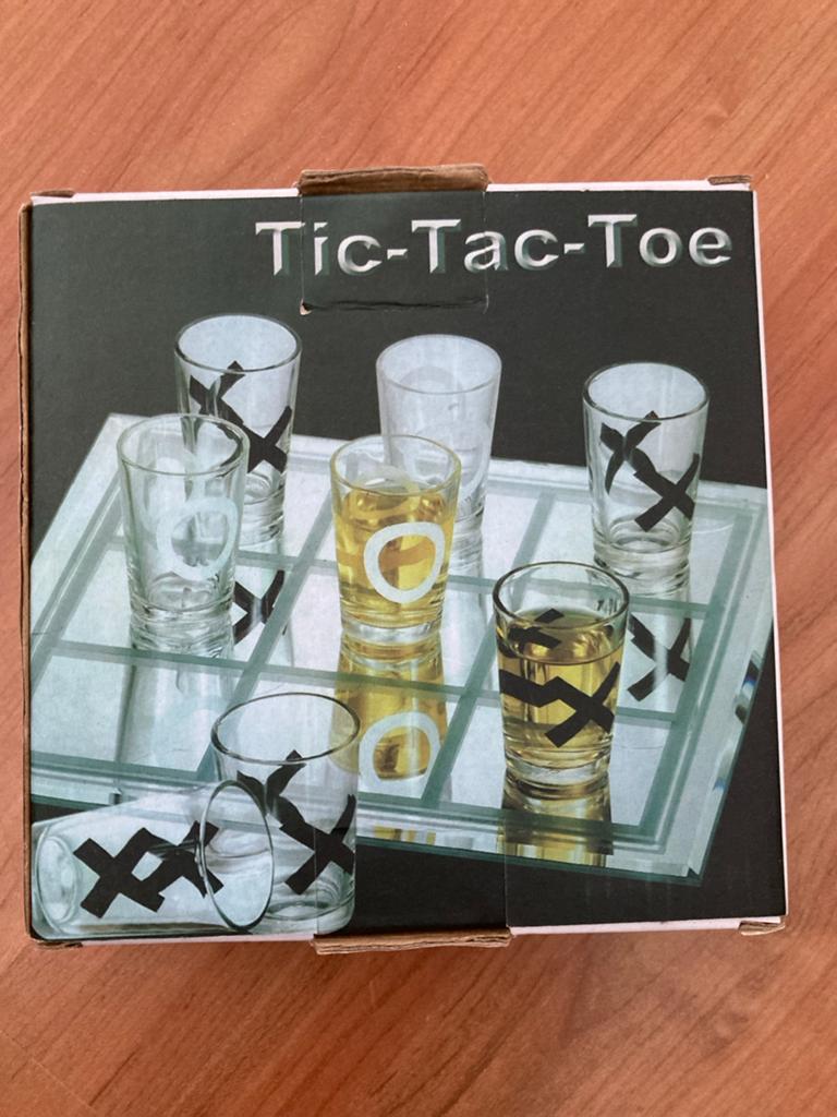 Tic Tac Toe Drinkspel - Klein Glazen Shotjes Spel, Een of twee spelers, Ophalen of Verzenden, Nieuw
