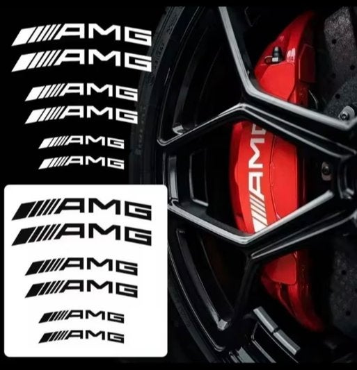 AMG remklauwen sticker set zwart wit incl gratis verzending, Ophalen of Verzenden