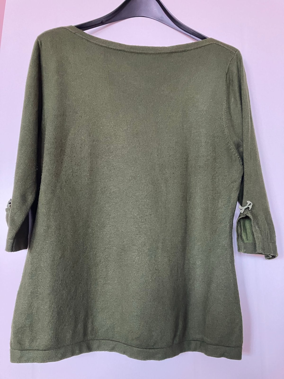 Banned Retro Groene Trui met Strikjes Maat XL, Ophalen of Verzenden, Gedragen, Maat 42/44 (L), Groen