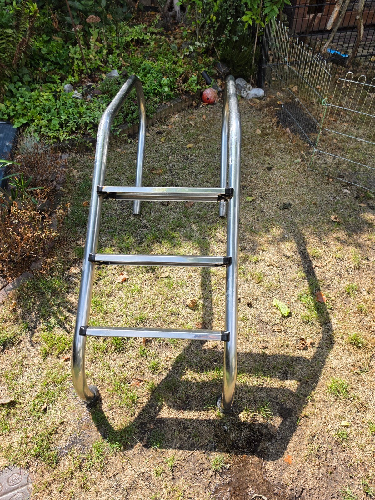 Complete zwembadtrap - RVS met antislip treden, Ophalen