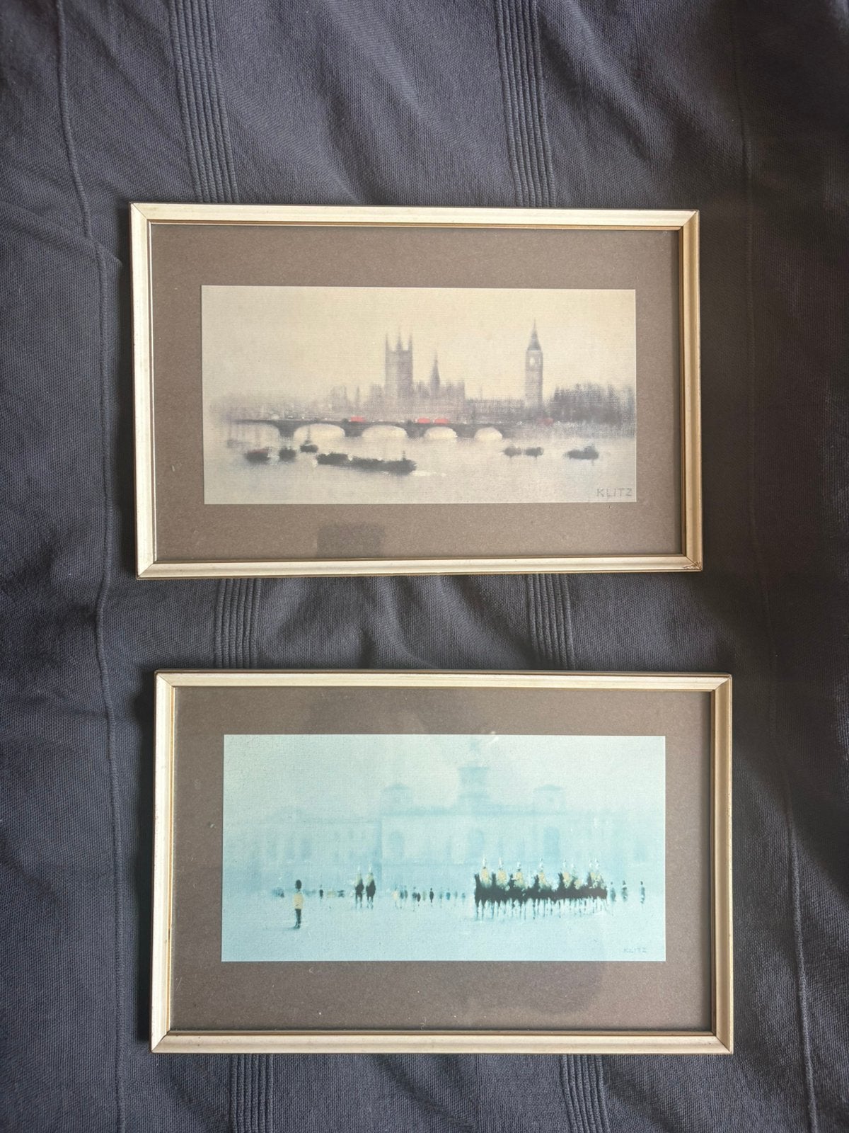 2 schilderijtjes Klitz ( linnen?), Ophalen of Verzenden