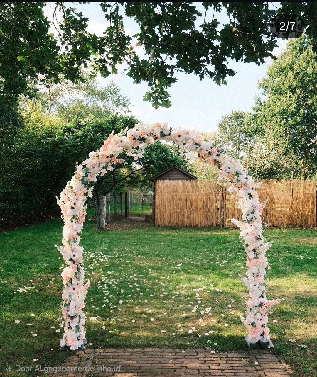 Bloemenboog kunstbloemen - Perfect voor evenementen, Ophalen, Gebruikt, Versiering, Geboorte of Huwelijk