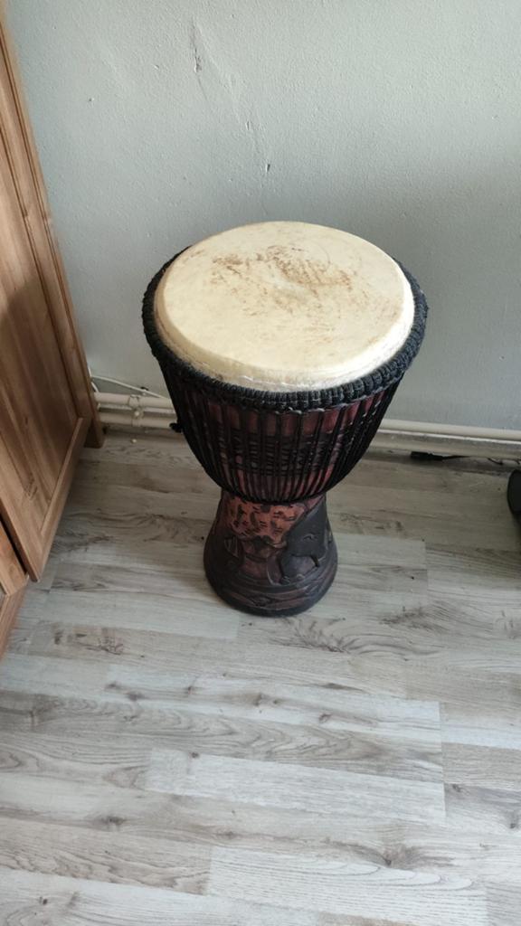 Mooie Djembe Trommel - Handgesneden Afrikaanse Trommel, Ophalen of Verzenden, Zo goed als nieuw, Overige merken