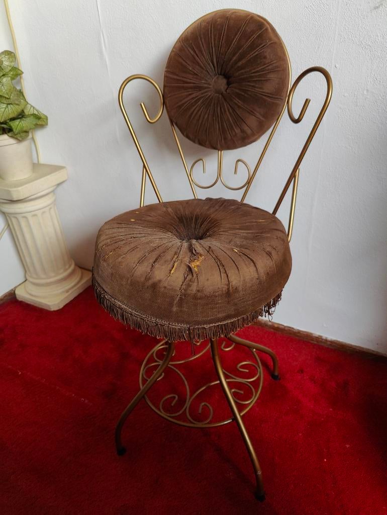 Vintage boudoir / kaptafel stoeltje, Antiek en Kunst, Ophalen
