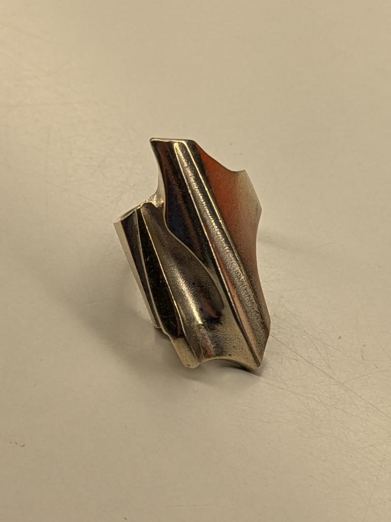 Lapponia Shuttle zilveren ring door Björn Weckström, Sieraden, Tassen en Uiterlijk, Gebruikt, Ophalen of Verzenden, Dame, Zilver