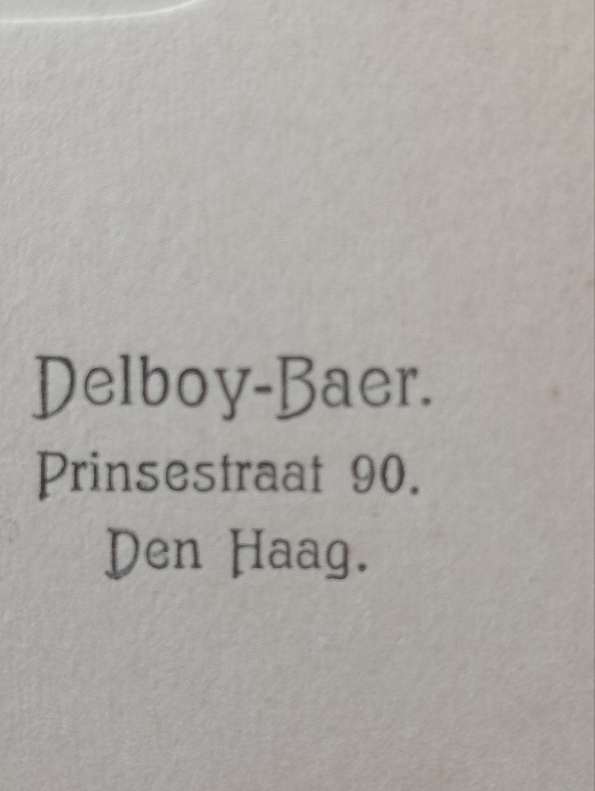 Antieke Foto Vrouw Delboy-Baer Den Haag Voor 1940, Ophalen of Verzenden, Voor 1940, Gebruikt, Overige onderwerpen