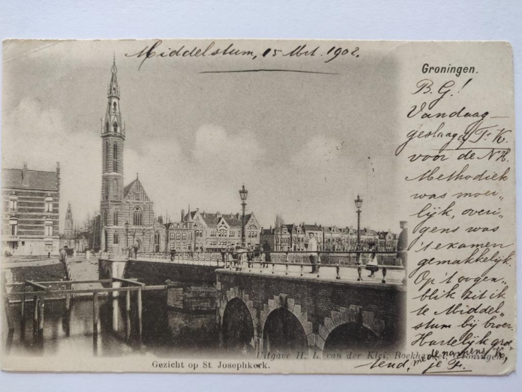 X1636 Groningen 1902 naar Driesum Kleinrond Middelstum, Ophalen of Verzenden, Voor 1920, Noord-Holland