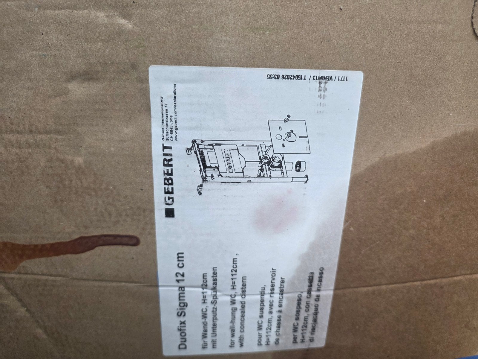 Geberit Duofix Sigma 12 cm inbouwreservoir voor wand UP300, Ophalen of Verzenden, Nieuw, Toilet