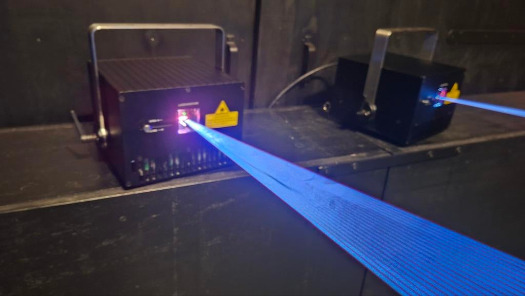 Nieuwe set 4x5W RGB Laser met Powercon, Ilda en Beam Correct, Ophalen of Verzenden, Nieuw, Laser