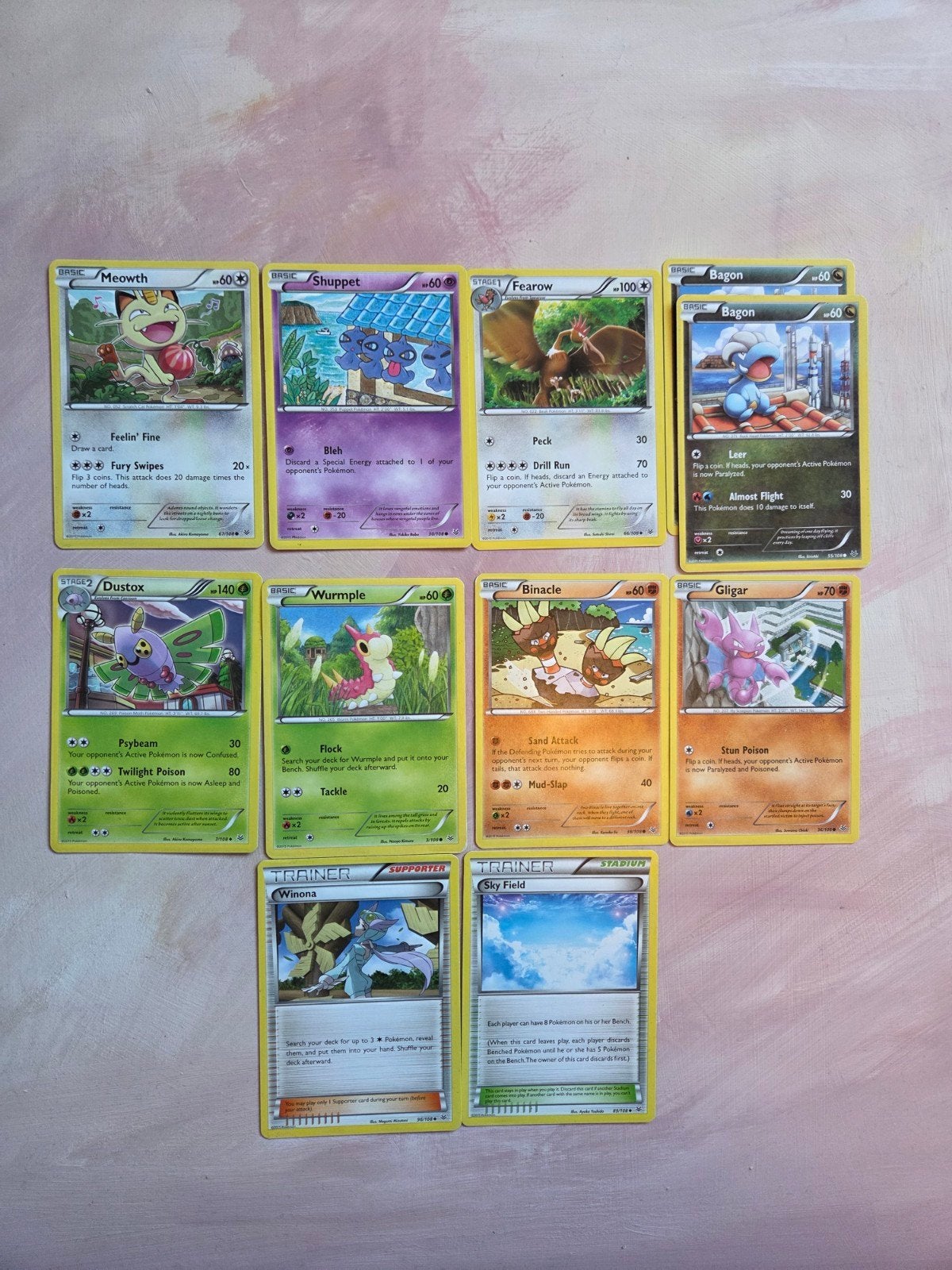 Pokémon Kaarten uit XY Roaring Skies, Ophalen of Verzenden, Gebruikt, Meerdere kaarten