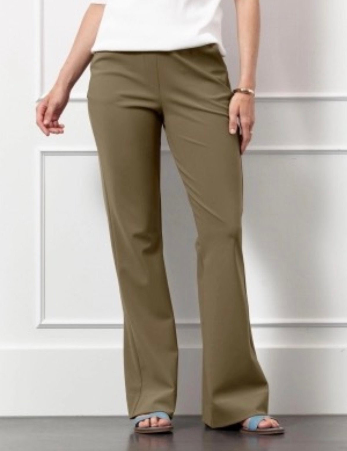 Studio Anneloes flair bonded broek earth travelstof mt L, Kleding | Dames, Broeken en Pantalons, Ophalen of Verzenden, Zo goed als nieuw