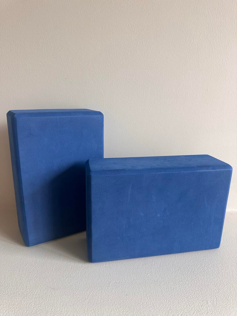 Stevige yoga blokken | Blauw | 14 stuks, Ophalen of Verzenden, Zo goed als nieuw, Yoga-accessoire