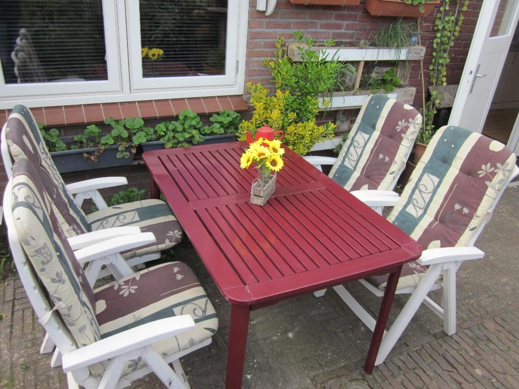 tuinset hartman compleet, Ophalen, 4 zitplaatsen, Kunststof, Zo goed als nieuw