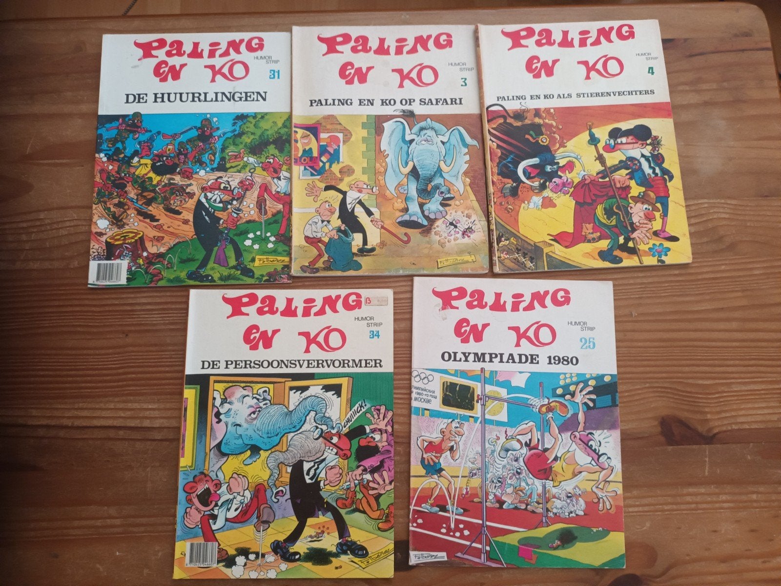 Paling en Ko stripboeken - 5 delen, Ophalen of Verzenden