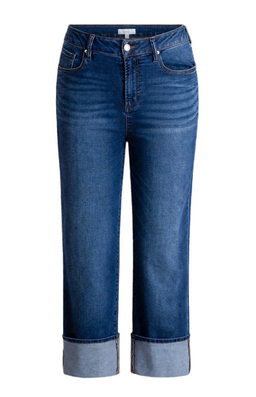 Yest Curve 7/8 cropped jeans Tine Maat 50 (2), Blauw, Yest Curve, Nieuw, Ophalen of Verzenden