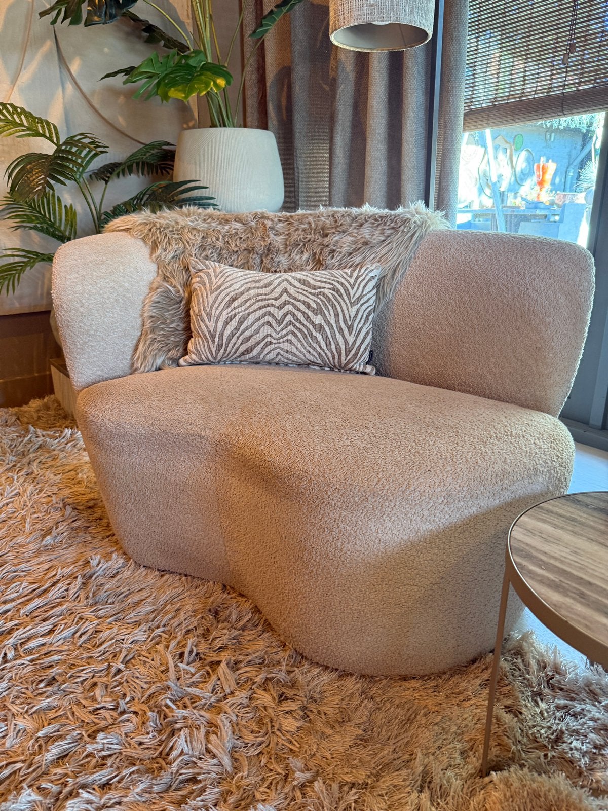 2x loveseat organisch WOOOD, Huis en Inrichting, Fauteuils, Ophalen, Zo goed als nieuw, 75 tot 100 cm, Stof