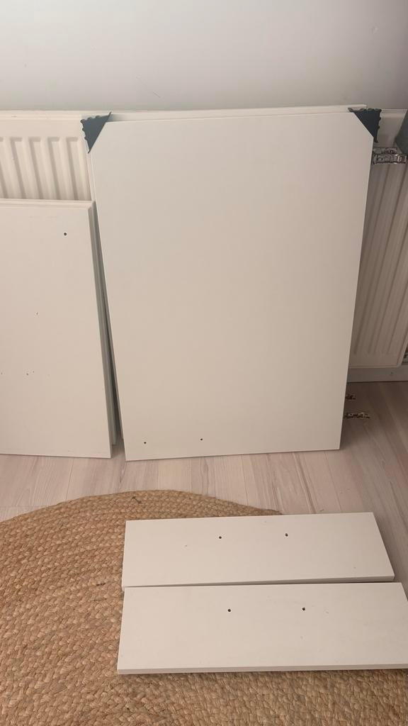 Bribus keukenkastdeurtjes 49,5 cm breed (4 deurtjes/2lades), Ophalen, Minder dan 50 cm, Gebruikt, Wit