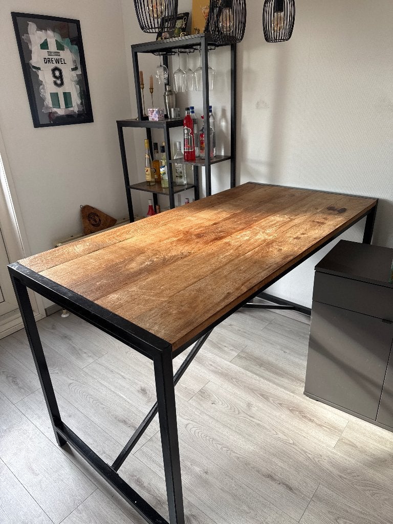 Bar tafel, Ophalen, Eikenhout, 50 tot 100 cm, Zo goed als nieuw