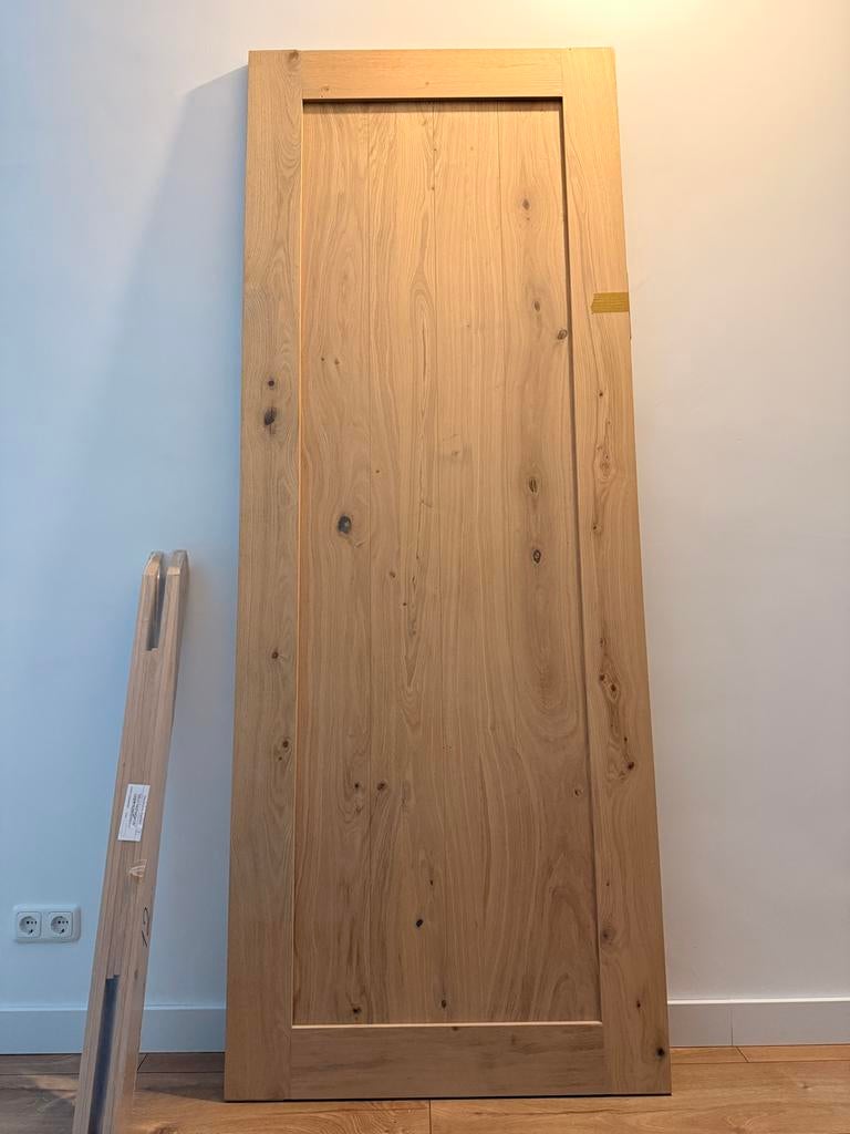 Massief eiken barndeur Nieuw 231,5x88, Ophalen, 80 tot 100 cm, 215 cm of meer, Binnendeur