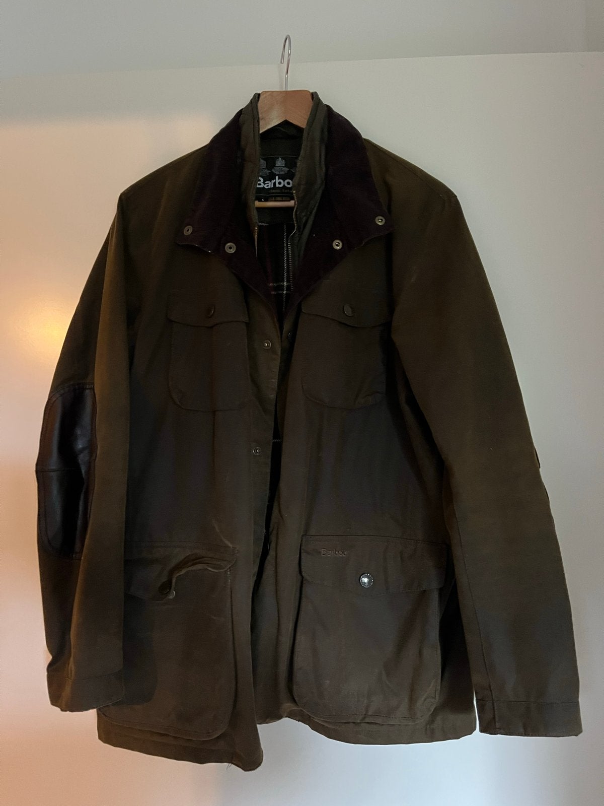 Barbour Classic Tartan waxjas - Maat L, Ophalen, Zo goed als nieuw, Maat 52/54 (L), Groen