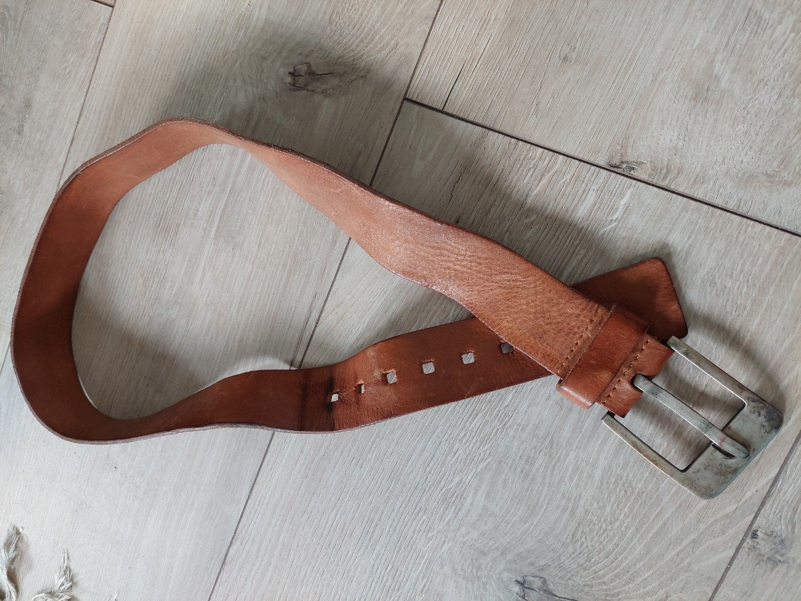 Riem - Bruin, 110 cm, Kleding | Heren, Riemen en Ceinturen, Bruin, Echt leder, Gedragen, 105 tot 115 cm
