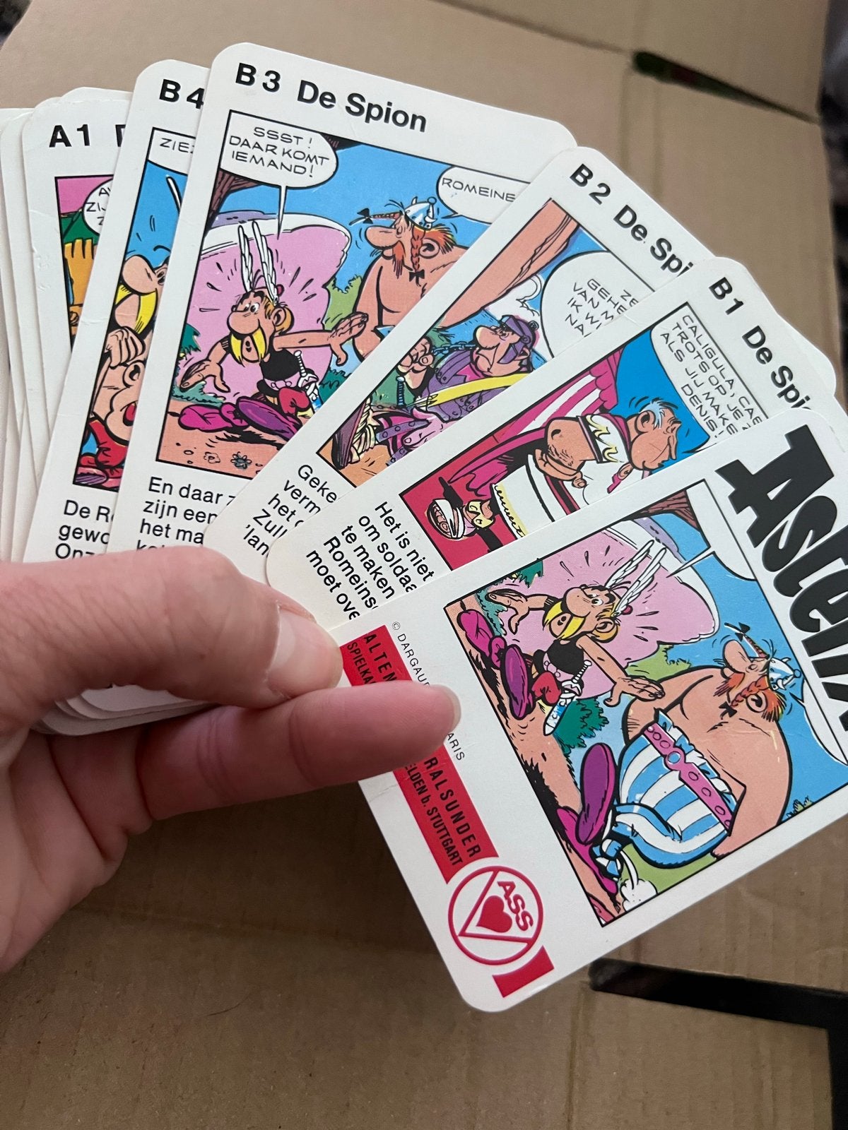 Asterix en Obelix kaartspel - De Spion, Hobby en Vrije tijd, Drie of vier spelers, Ophalen of Verzenden, Zo goed als nieuw