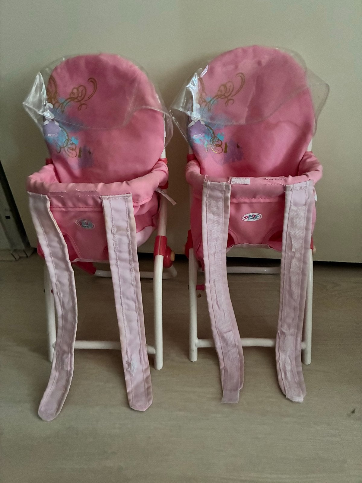 2x Baby Born poppenstoel roze, Ophalen, Gebruikt, Overige typen