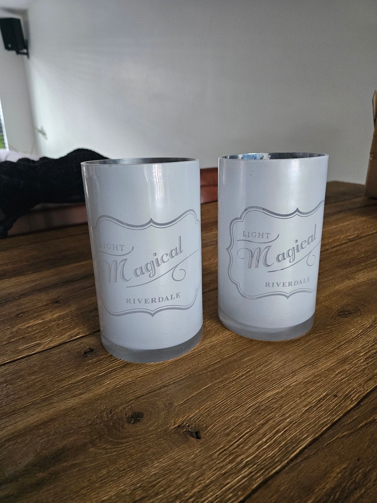 2 leuke riverdale windlichten, Ophalen of Verzenden, Windlicht, Riverdale, Glas