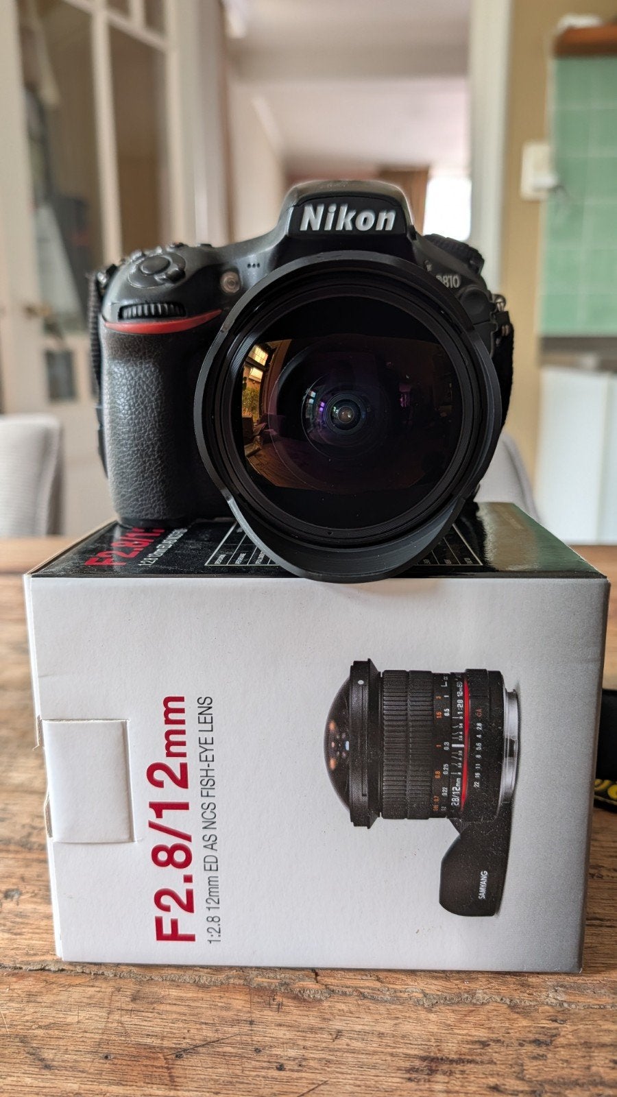 Samyang F2.8/12mm Fisheye-lens voor Nikon full-frame, Handmatige focus, Samyang, Fisheye-lens, Ophalen of Verzenden