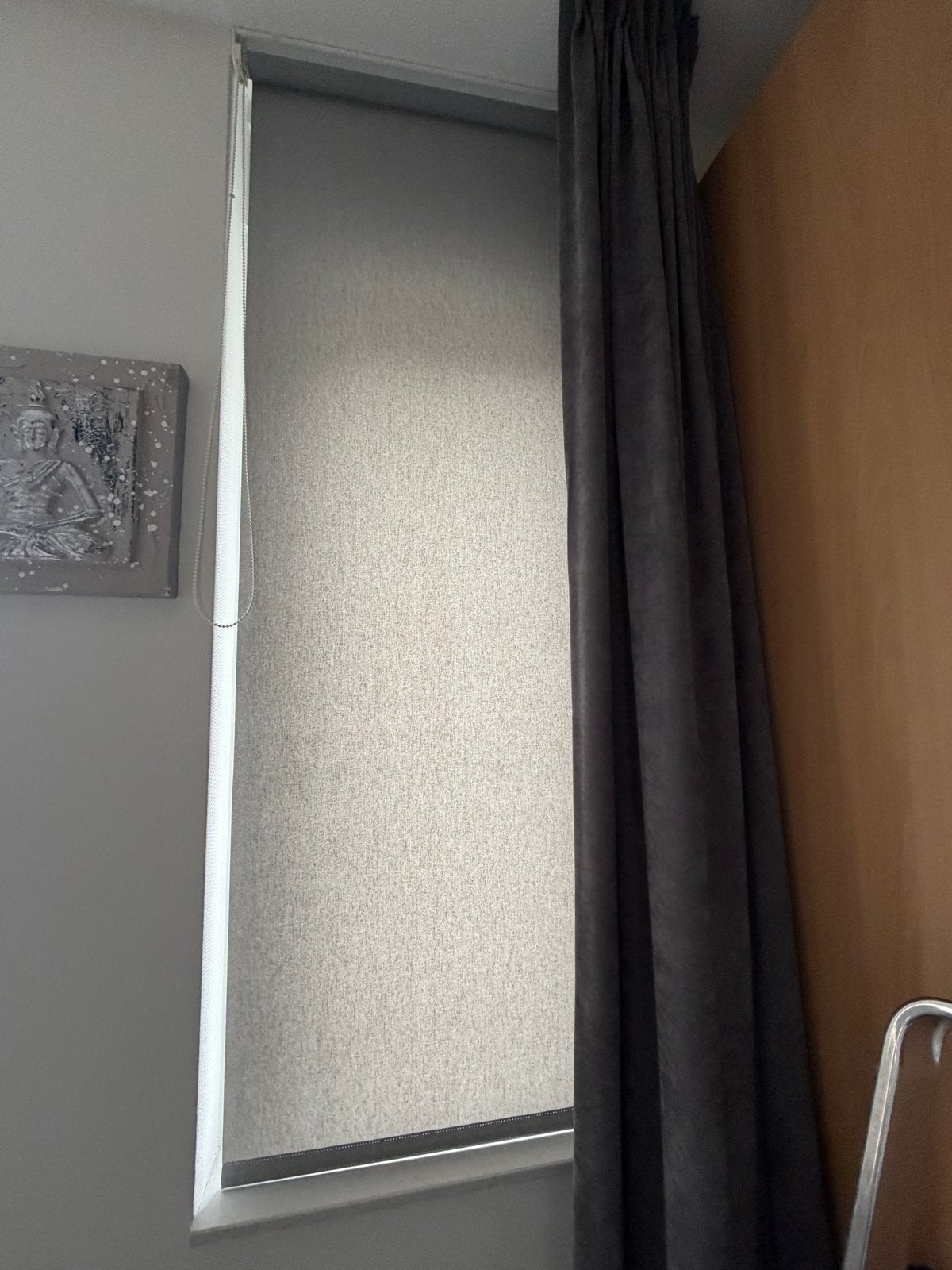 Grijze verduisterende  gordijnen 3 sets, Ophalen, Verduisterend, Polyester, Grijs