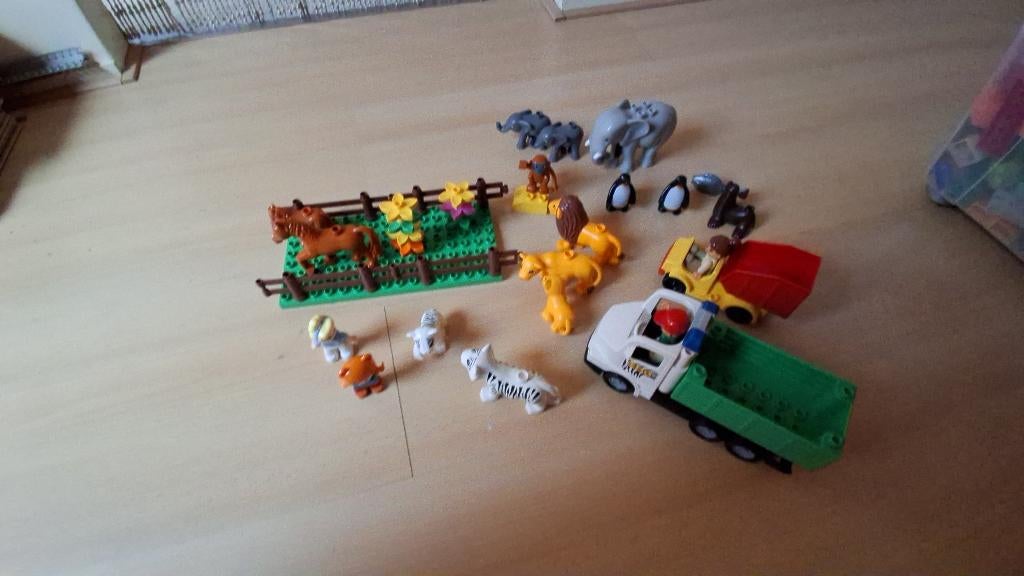 Duplo Lego ZOO dieren en voertuigen, Ophalen, Zo goed als nieuw, Duplo