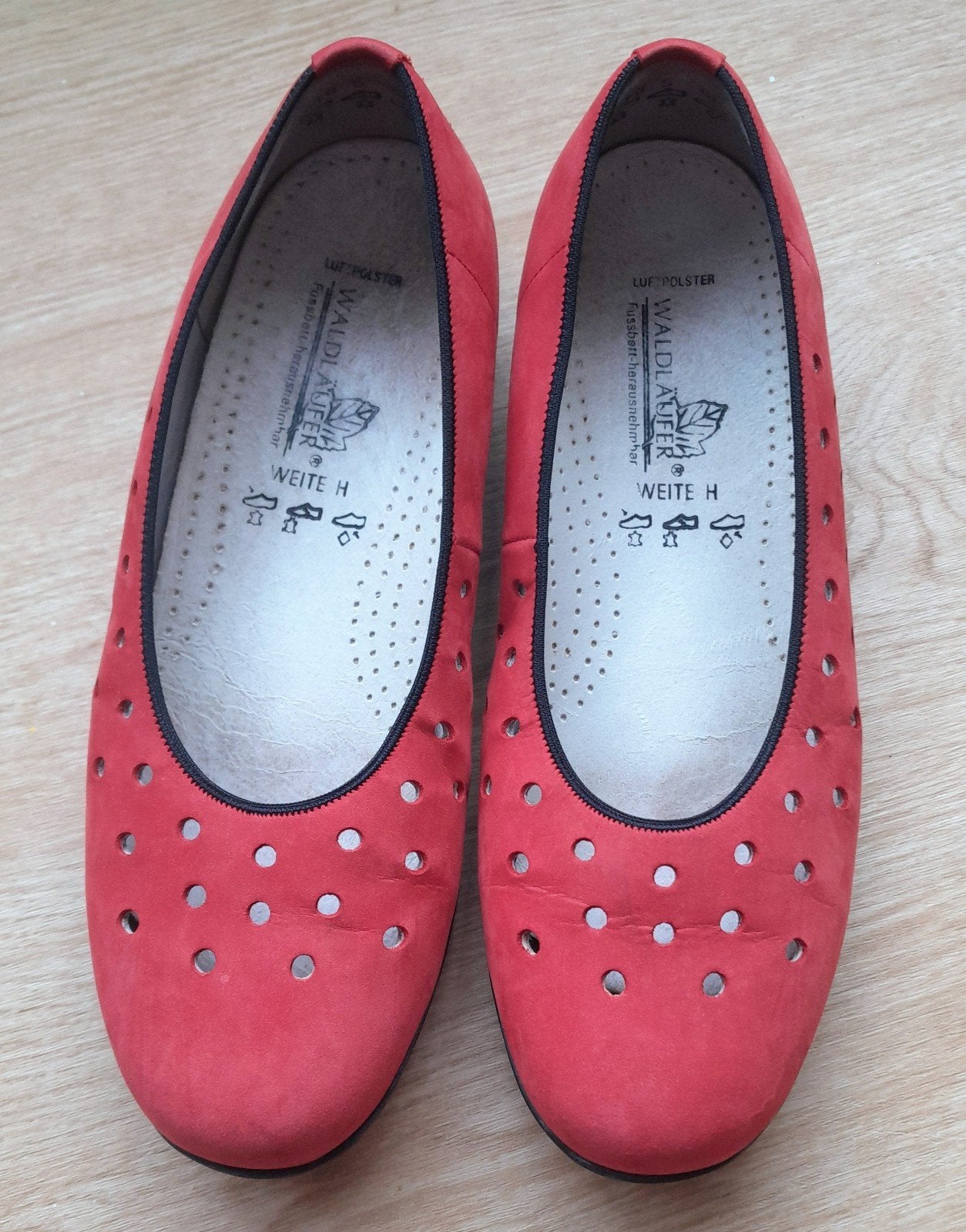Waldläufer ballerina's in zeer nette staat. Maat 38(5), Waldlaufer, Zo goed als nieuw, Rood, Ballerina's