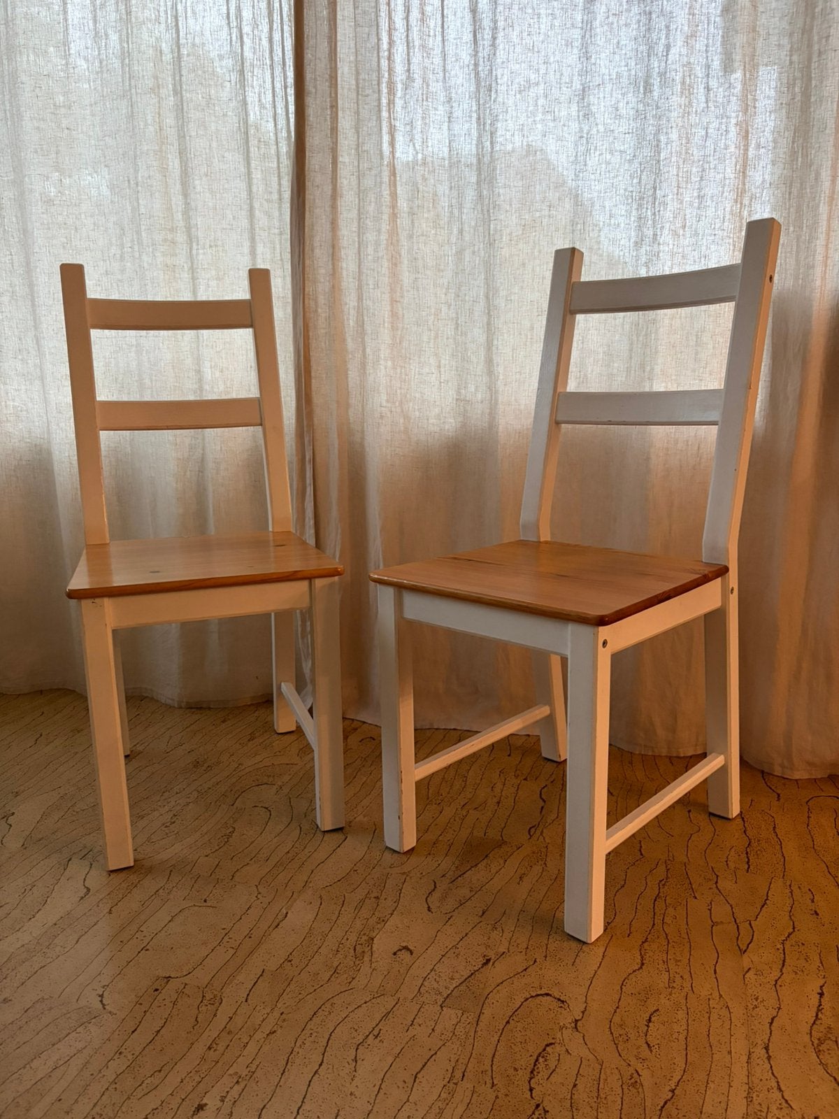 Ikea Ivar keukenstoelen 2 stuks, Ophalen, Gebruikt, Twee, Wit