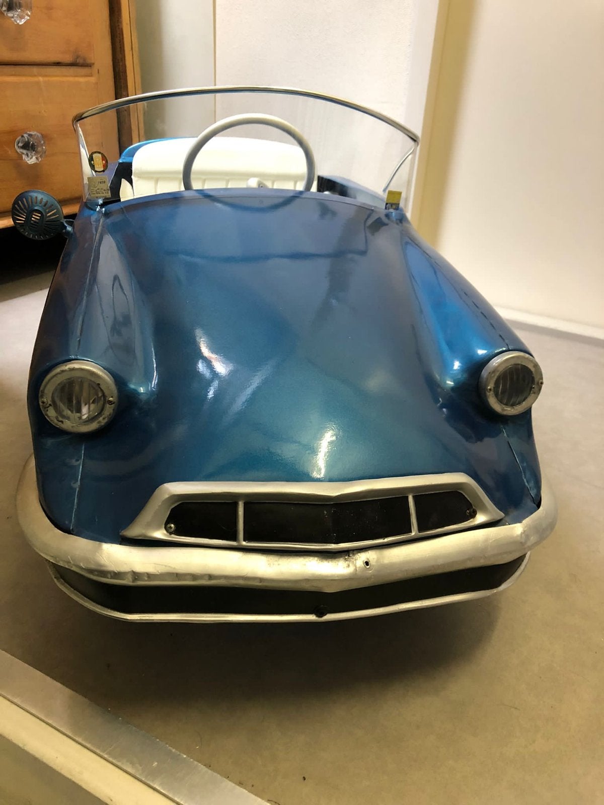 Vintage Blauwe Trapauto - Citroën DS Model, Ophalen of Verzenden, Gebruikt