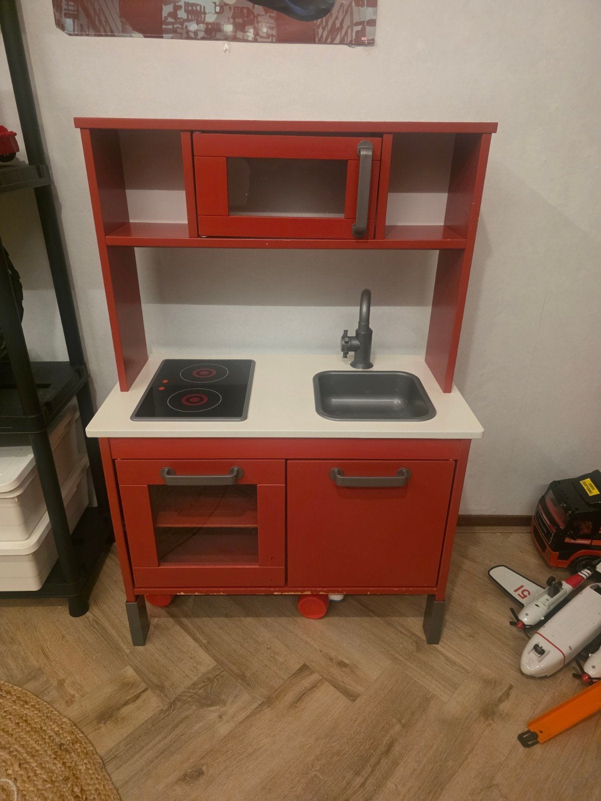 IKEA Duktig Speelkeuken - Rood, Ophalen of Verzenden, Gebruikt, Hout, Speelkeuken