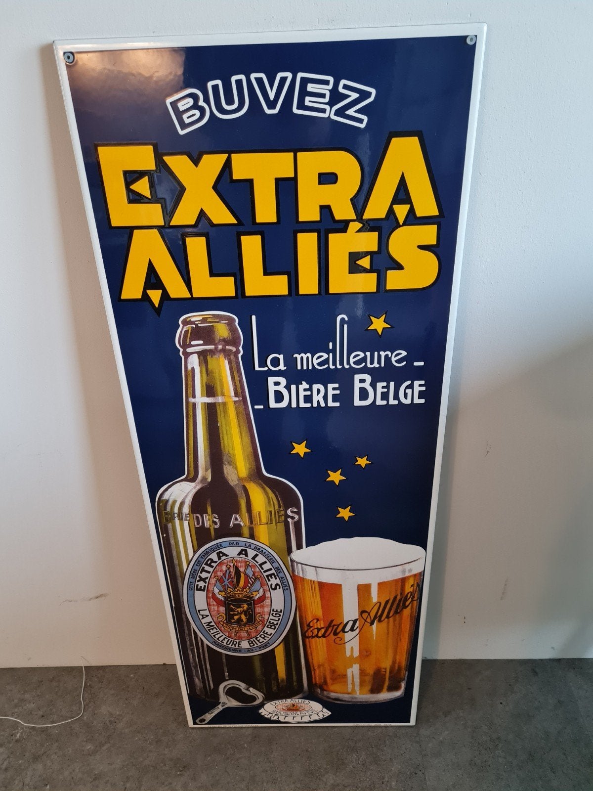 extra allies bier emaille bord gelimiteerd, Verzamelen, Merken en Reclamevoorwerpen, Ophalen of Verzenden, Nieuw, Reclamebord