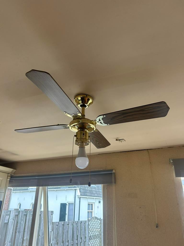 Plafond ventilator lamp, Witgoed en Apparatuur, Ophalen, Zo goed als nieuw, Plafondventilator